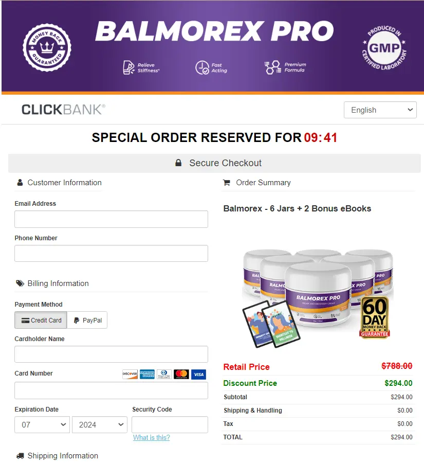 Balmorex-pro-secured-order-page